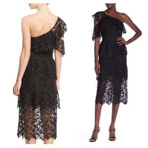 Joie Belisa Black Lace Midi Dress